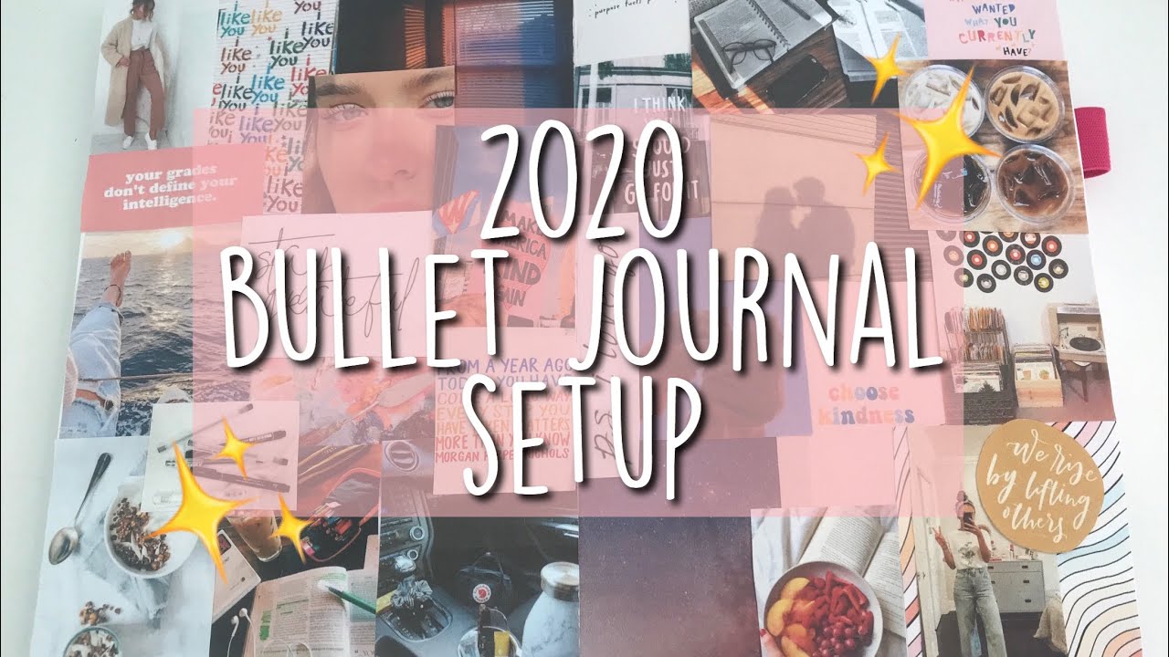 MY 2020 BULLET JOURNAL SETUP | vision board & goal setting - YouTube