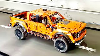 Lego Car Drag Race On Treadmill Ford Raptor Speed Test In Gym