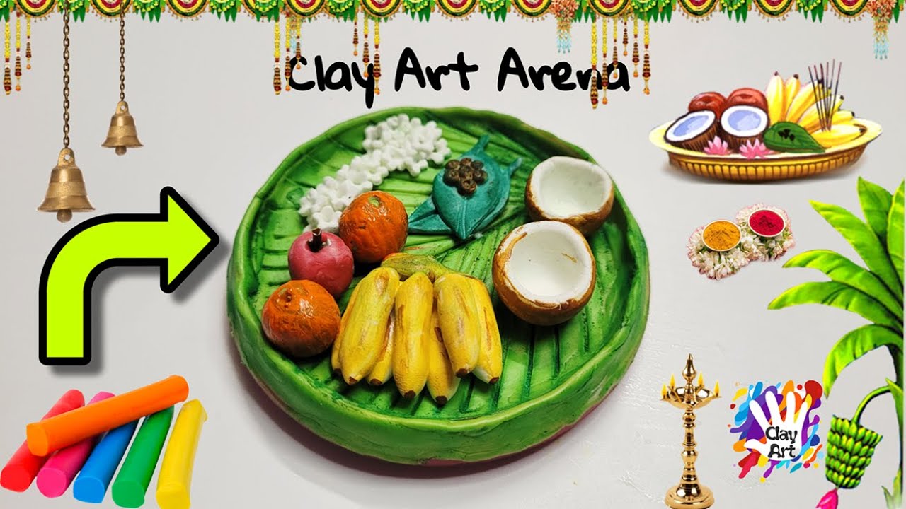 How to make a Traditional Thambulam Plate using Airy Dry Clay 