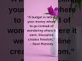 Budget Like a Pro: Dave Ramsey’s Secret to Financial Freedom! #investinyourself #moneyhacks
