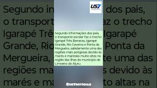 Aluno se desesperam com maresia alta em transporte escolar na Ilha Saracá,Limoeiro do Ajuru-Pará