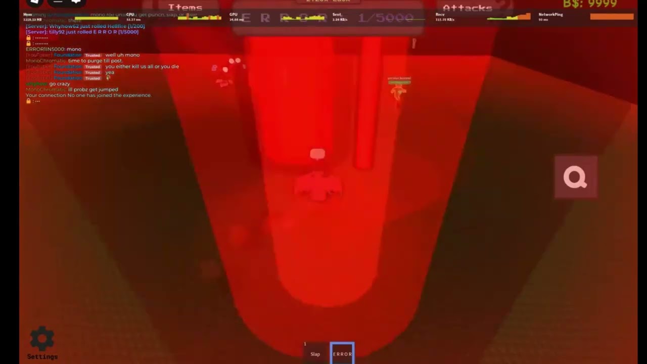 RNG fights - being given error after a chaotic series of events