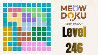 Meowdoku level 246 Walkthrough Solution 