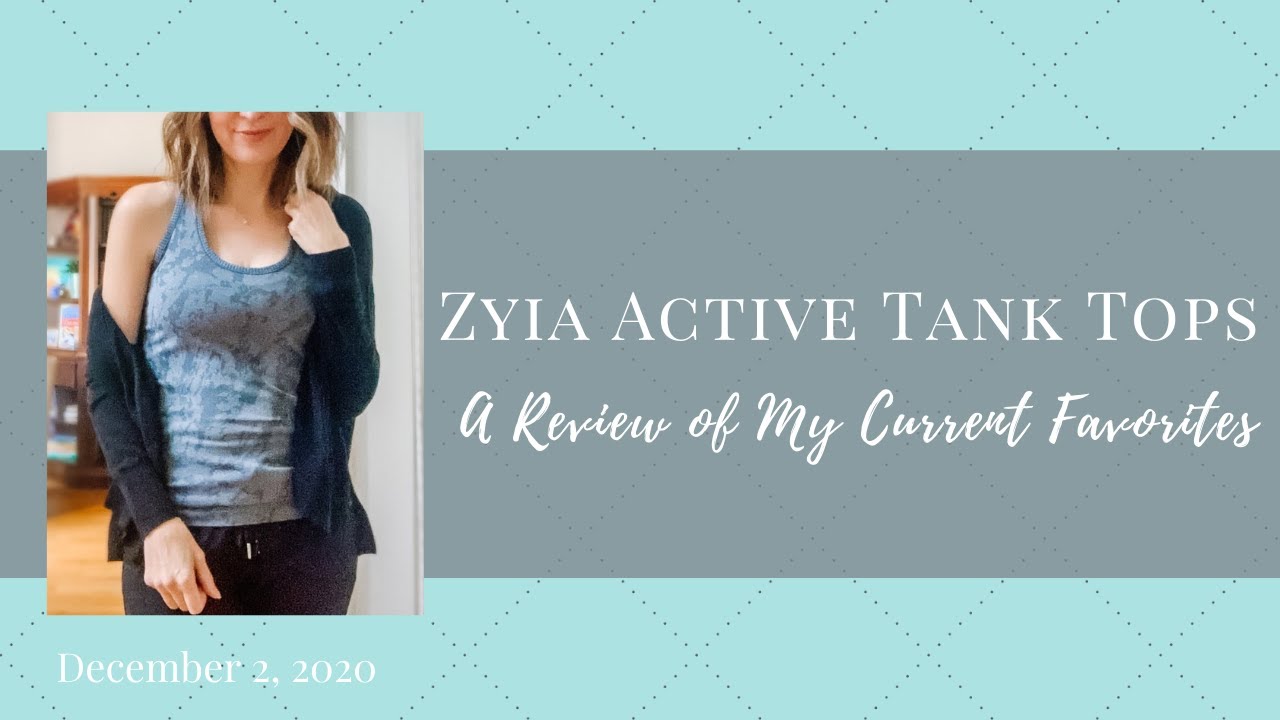 ZYIA, Tops, Zyia Active Black Grid Tank