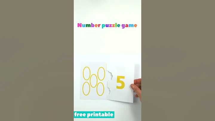 Montessori number puzzle for toddlers/preschoolers - Free printable #number puzzle #Montessori game