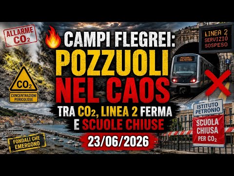 Video ? CAMPI FLEGREI: Pozzuoli NEL CAOS tra CO2, LINEA 2 FERMA e SCUOLE CHIUSE! | 23/06/2026