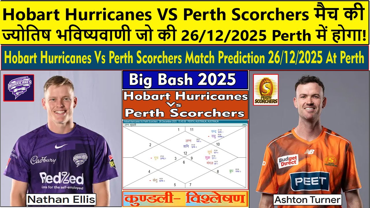 Hobart Hurricanes vs Perth Scorchers Big Bash Match Prediction on 26/12/2025 at Perth