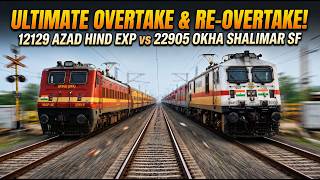 22905 Shalimar SF Express VS 12129 Azad Hind Express 💀💥| RailFan SECR | ICF VS LHB | WAP 7 VS WAP 4