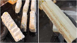 خرجتلكم بوصفة من دوراتي باتيسري جوز الهند Gateau Glacé  ou bien Tranche patisserie à la Noix de Coco