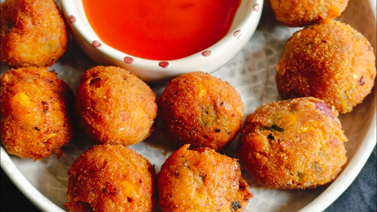 Cheese Corn Balls | Crispy Cheese Corn Balls | Cheese Nuggets | Party Snacks Recipe 