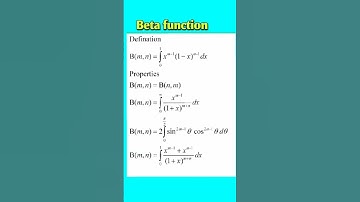 Beta function and its properties