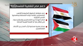 نشرة الثالثة | انفوجراف.. يوضح دعم مصر للقضية الفلسطينية