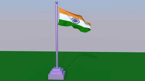Indian Flag Animation in Blender with Wind Physics.