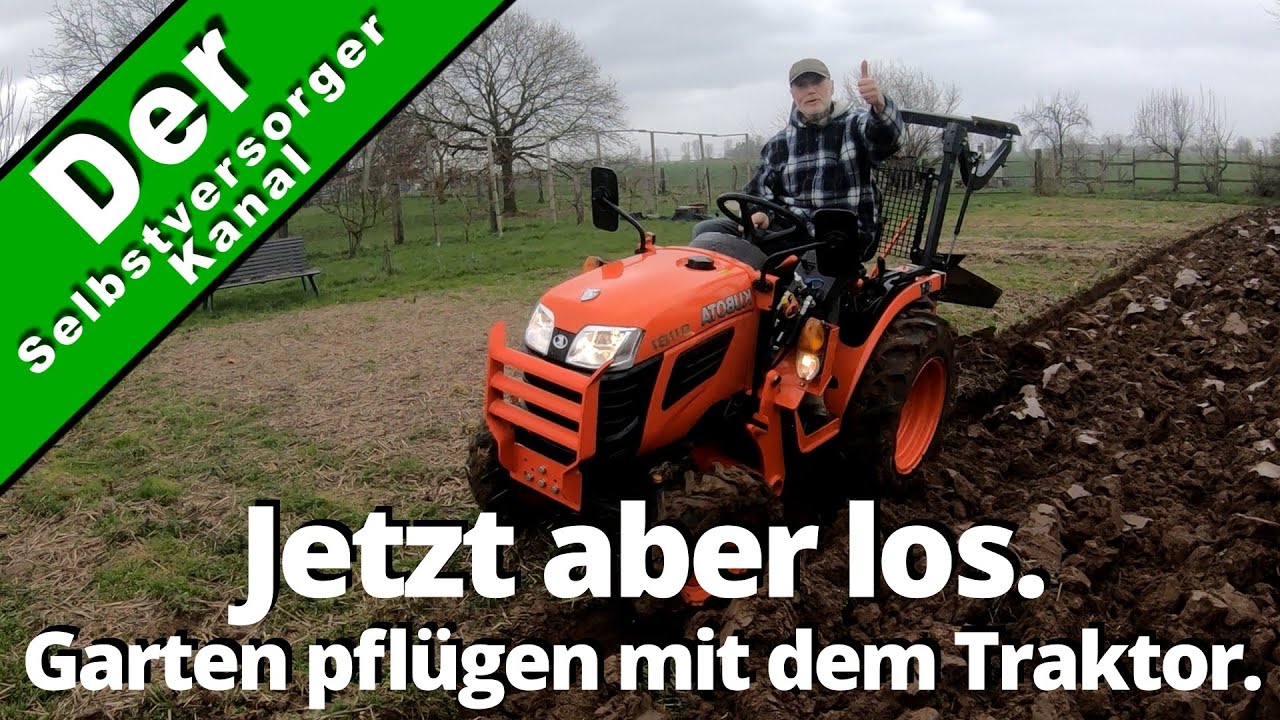 Pflügen mit dem Kleintraktor. So macht es der Profi.