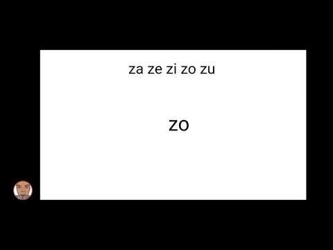 Consonant With Vowel 019 • Za Ze Zi Zo Zu