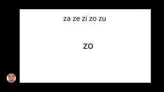 Consonant With Vowel 019 • Za Ze Zi Zo Zu
