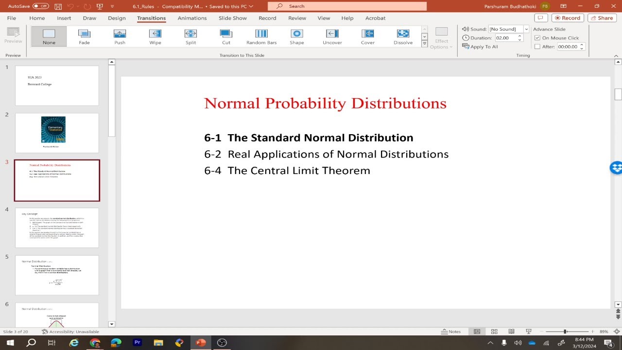 6.1: The Standard Normal Distribution - YouTube