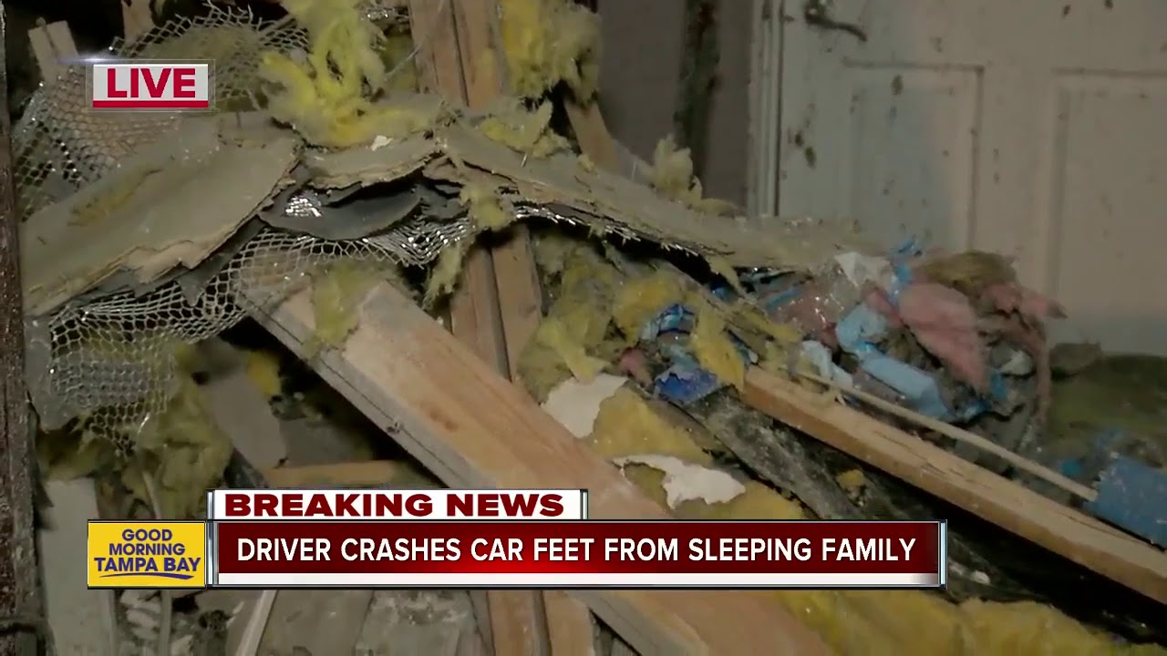 Car crashes into St. Pete home to avoid police - YouTube