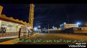 آيات من سورة التوبة بصوت القارئ عامر السدعي