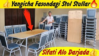 Yangicha Stol Stul 🔥99-443-55-15 | Taklanadigan Stol Stul Zo'rlardan👍 | Parta Stol Stul Narxlari