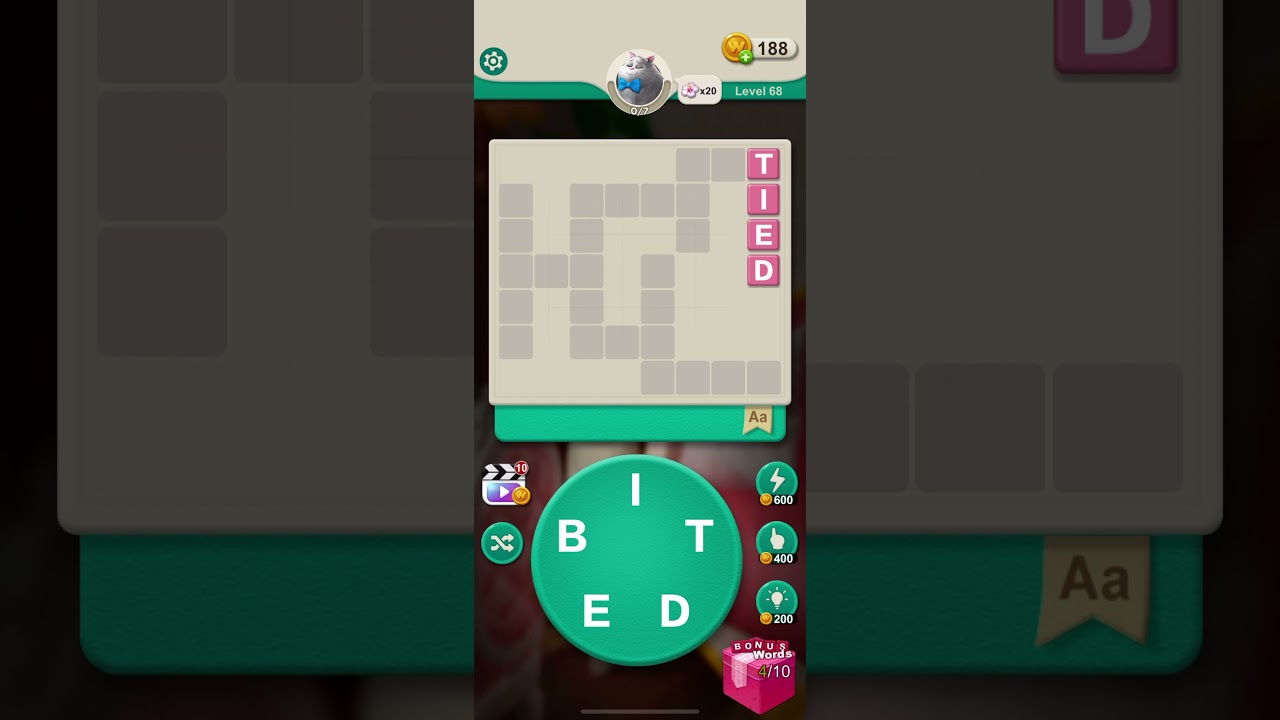 Word Villas Level 68 (The answers)