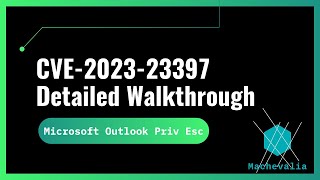 CVE-2023-23397 Outlook Privilege Escalation Walkthrough