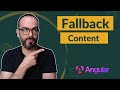 Get to Know How to Apply a Default Content in Angular Components