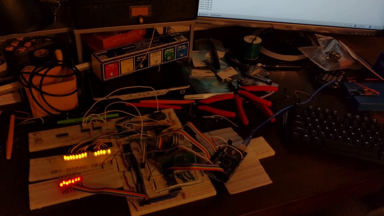 Z180 on Breadboard Computer - YouTube