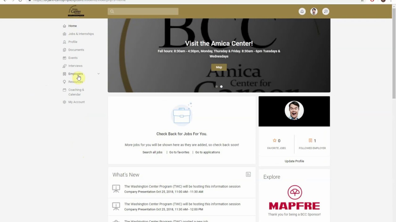BCC Tutorial - How to Search for Jobs & Internships