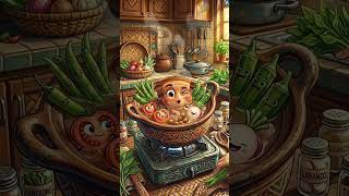 CHIBI 3D Animation of Talking food Sinigang Dish in Philippines🍲🇵🇭 #Sinigang #FilipinoFood