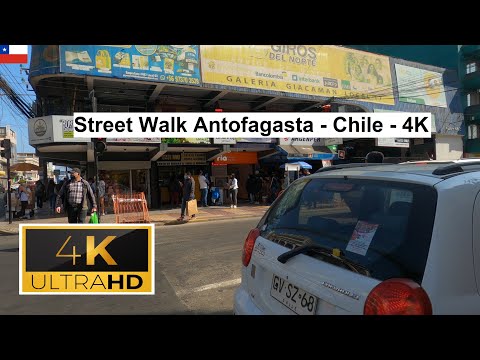 🇨🇱 Street Walk Antofagasta - Chile - 4K