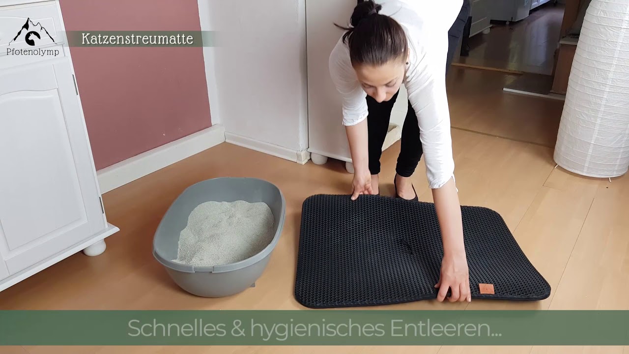 Test der Katzenstreu Matte von Pfotenolymp - Der sauberste XXL Katzenklo  Vorleger am Markt!