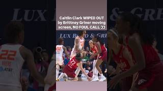 😱 Caitlin Clark WIPED OUT on Brittney Griner MOVING SCREEN, no call | Indiana Fever WNBA Basketball