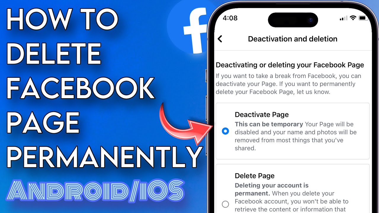 How To Delete Your Facebook Page Permanently | Android/iOS - YouTube