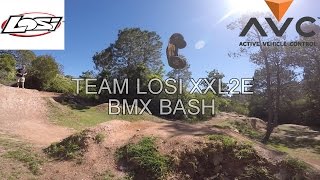 TEAM LOSI LST XXL2E 1/8 Scale 6S BASH ripping the bmx track up- RC AVENTURES