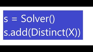 Distinct in Z3 Python