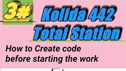 How to create code in kolida 442 total station before starting work.