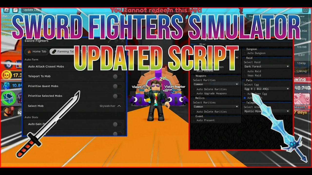 Sword Fighters Simulator Script OP GUI Auto Farm 2023 Free