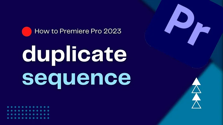How To Duplicate Sequence in Premiere Pro | Duplicate Sequence with Ease |Premiere Pro Tutorial
