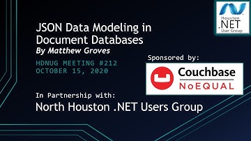 October 2020 GHADNUG: JSON Data Modeling in Document Databases