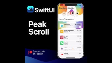 Peak scroll in swiftUI iOS 14