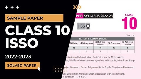 Class 10 ISSO sample paper 2022-2023 solved paper/ISSO class 10 sample paper 2022/class 10 Olympiad