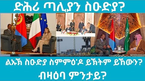 ድሕሪ ጣሊያን ስዑድያ? ልኡኽ ስዑድያ ስምምዕ