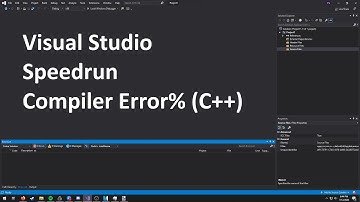 Visual Studio 2019 Speedrun - Compiler Error% (C++) in 6.63s (WR)