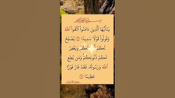#القران_كريم 🎆#سوره #الأحزاب #اكسبلور #لايك 🌸#استغفرالله 🏵️