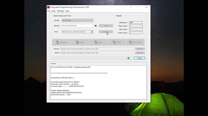 Programming the pickit 3 for the DITI