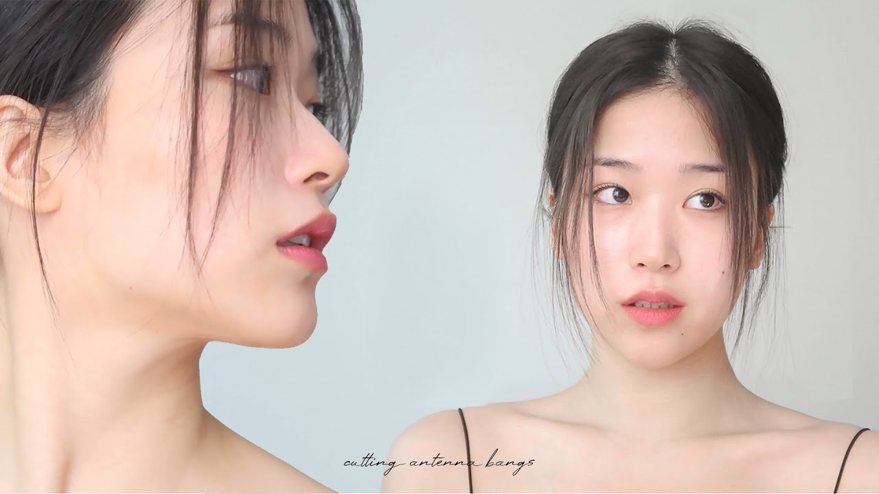 더듬이 앞머리 자르기 cutting y2k inspired antenna bangs YouTube
