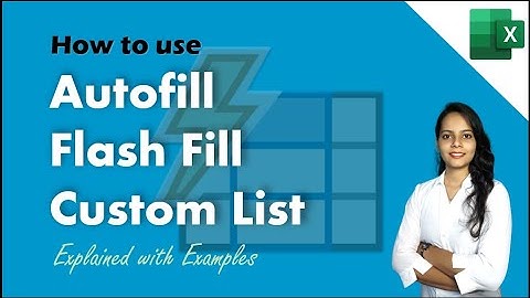 Autofill, Flash Fill, and Custom List in MS Excel | MS Excel Tutorial #excel #msexcel