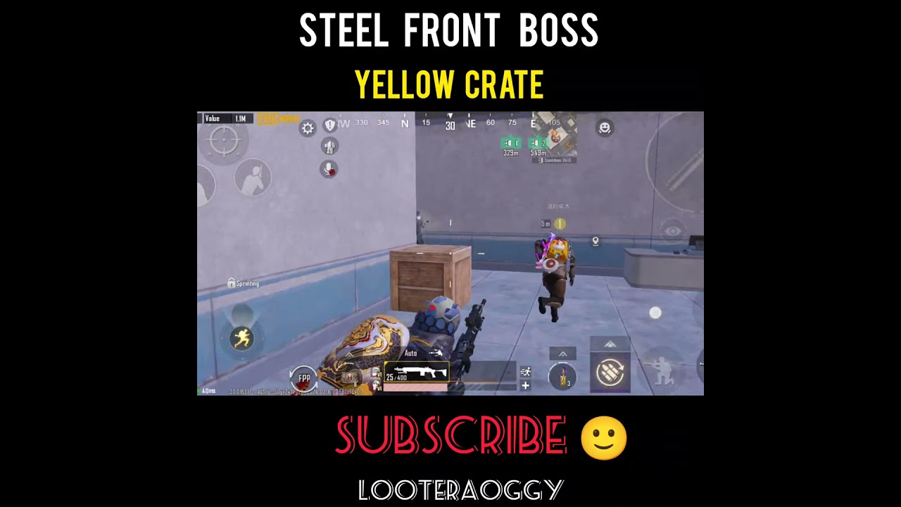 Steel Front Boss 😨!! metro royale yellow crate Free ||  yellow Crate 