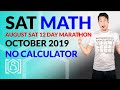 SAT Math: October 2019 OFFICIAL TEST No Calculator (In Real Time)